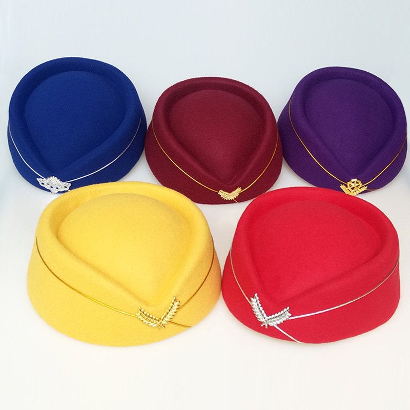 Stewardessen hoed / baret stewardess dames vrouwen pet, Verzenden, Nieuw, One size fits all, Hoed