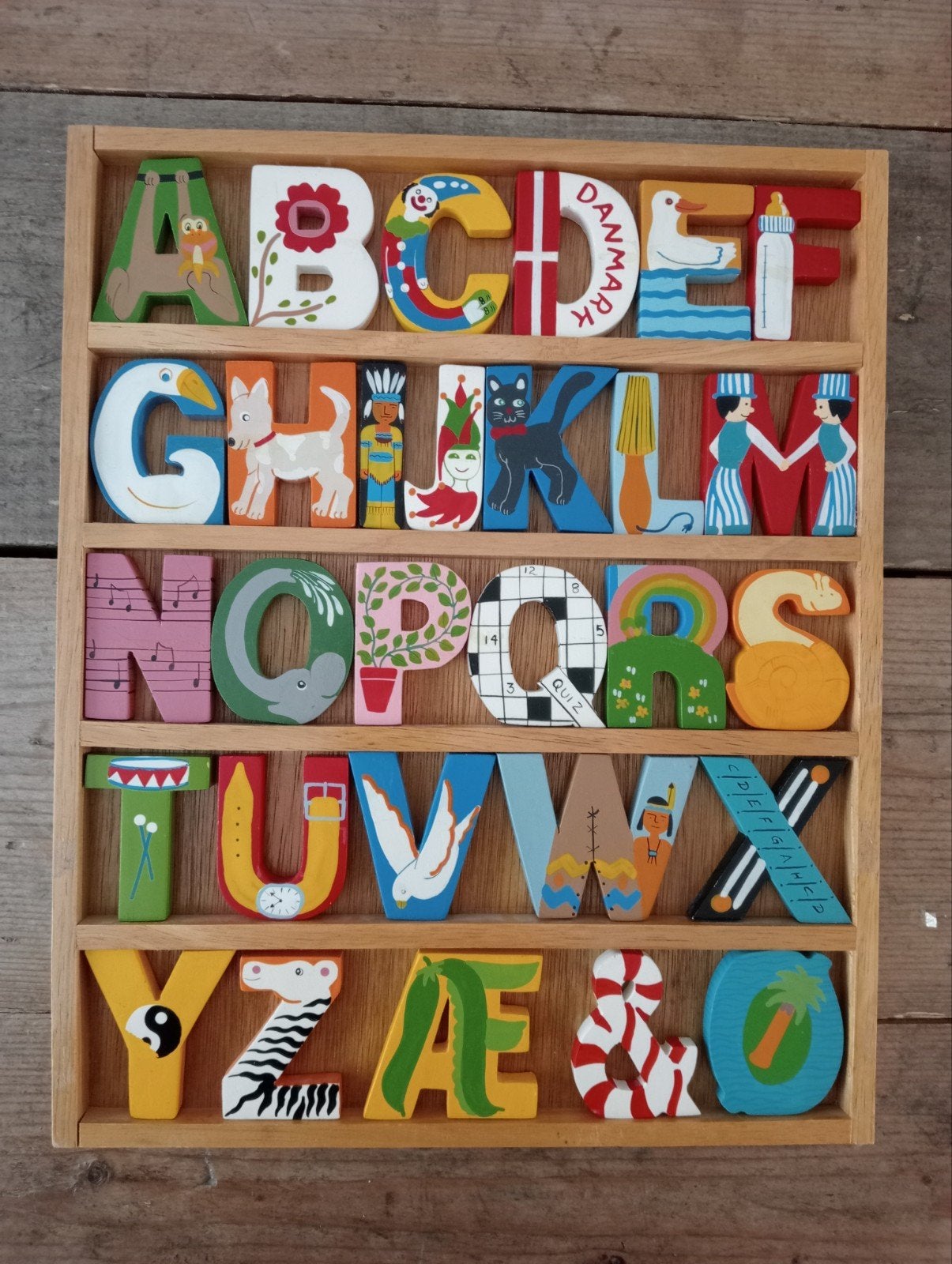 Deense alfabet puzzel, Ophalen of Verzenden, 10 tot 50 stukjes