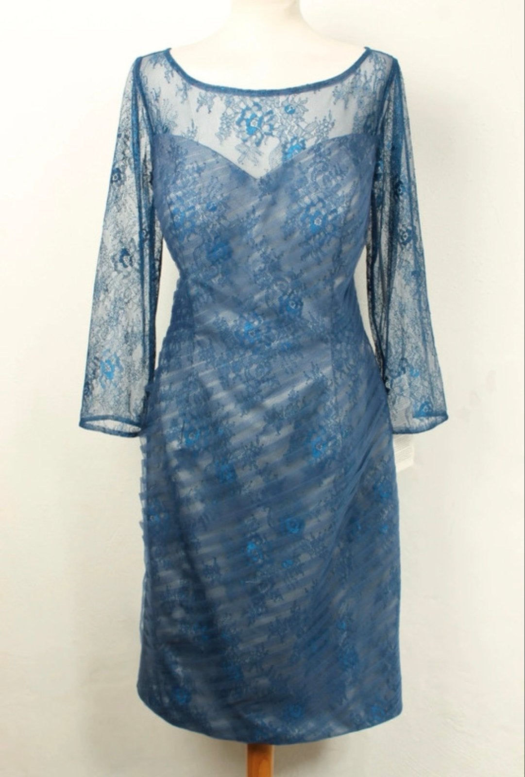 Moeder van de bruid jurk van Marfil Barcelona maat, Blauw, Maat 42/44 (L), Nieuw, Cocktailjurk