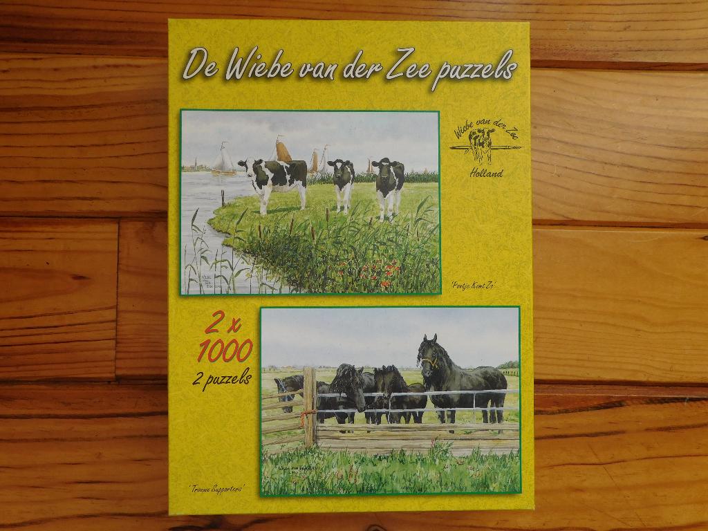 Puzzel 2x 1000 st. Pontje.. Supporters Wiebe van der Zee, Ophalen of Verzenden, 500 t/m 1500 stukjes, Zo goed als nieuw, Legpuzzel