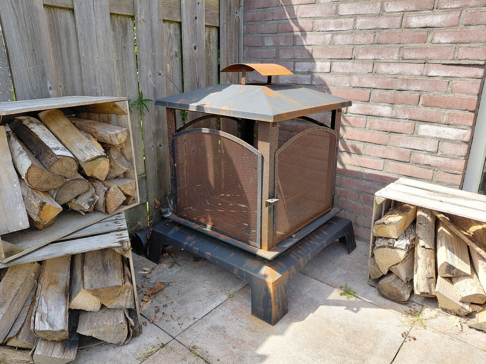 Robuuste vuurkorf / buitenhaard, Tuin en Terras, Vuurkorven, Zo goed als nieuw, Vuurkorf, Ophalen