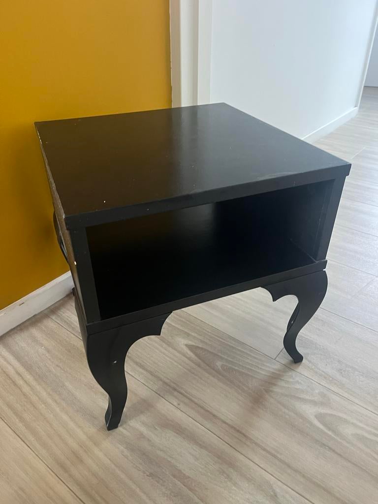 IKEA Trollsta bijzettafel zwart, Huis en Inrichting, Minder dan 45 cm, Minder dan 55 cm, Gebruikt, Vierkant