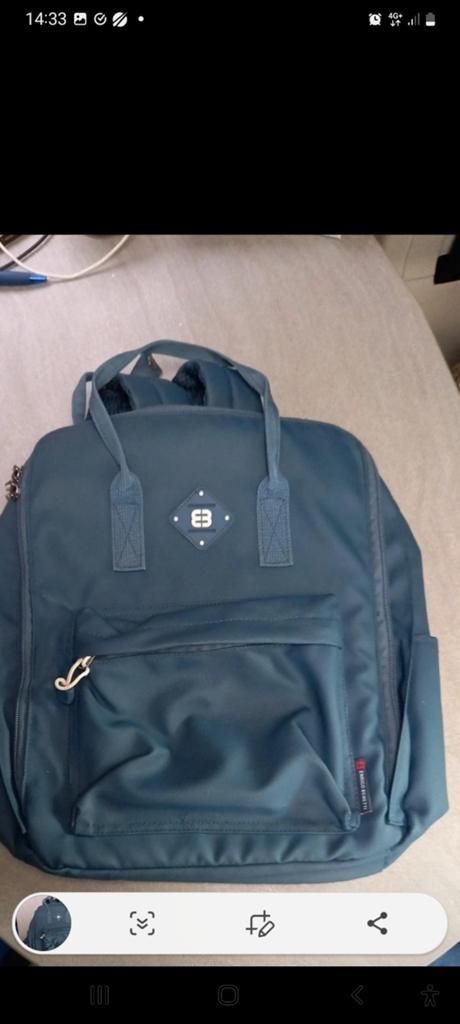 Prachtige blauwe spatwaterdichte ( laptop)rugzak merk Enrico, Sieraden, Tassen en Uiterlijk, Tassen | Rugtassen, Zo goed als nieuw