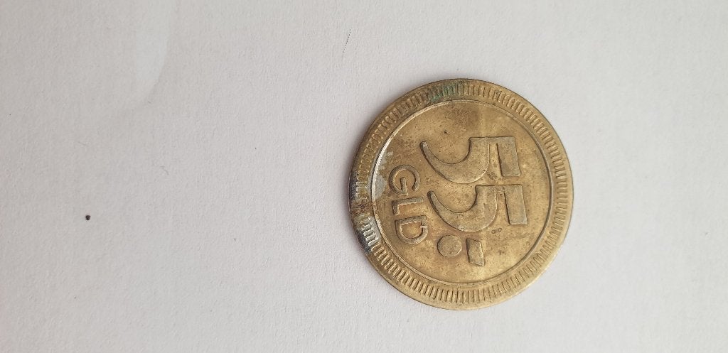 2946 reclamemunt 55 gulden n869, Postzegels en Munten, Penningen en Medailles, Verzenden, Overige materialen