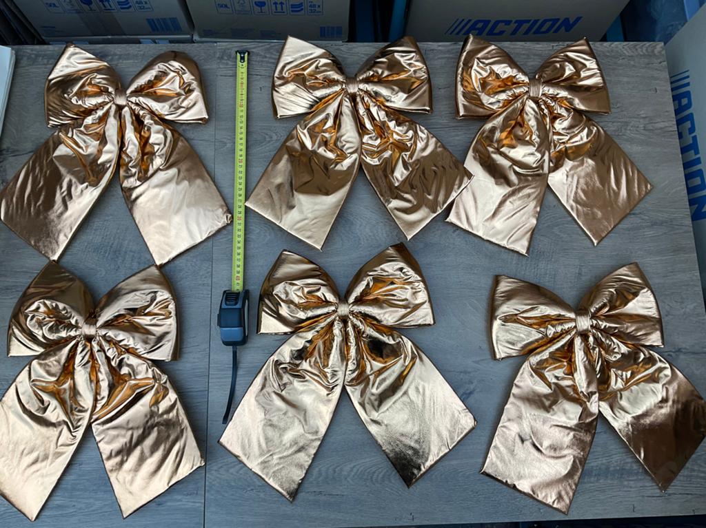12 nieuwe zgan goudkleurige kerst strikken ca 35cm, Diversen, Kerst, Ophalen, Nieuw