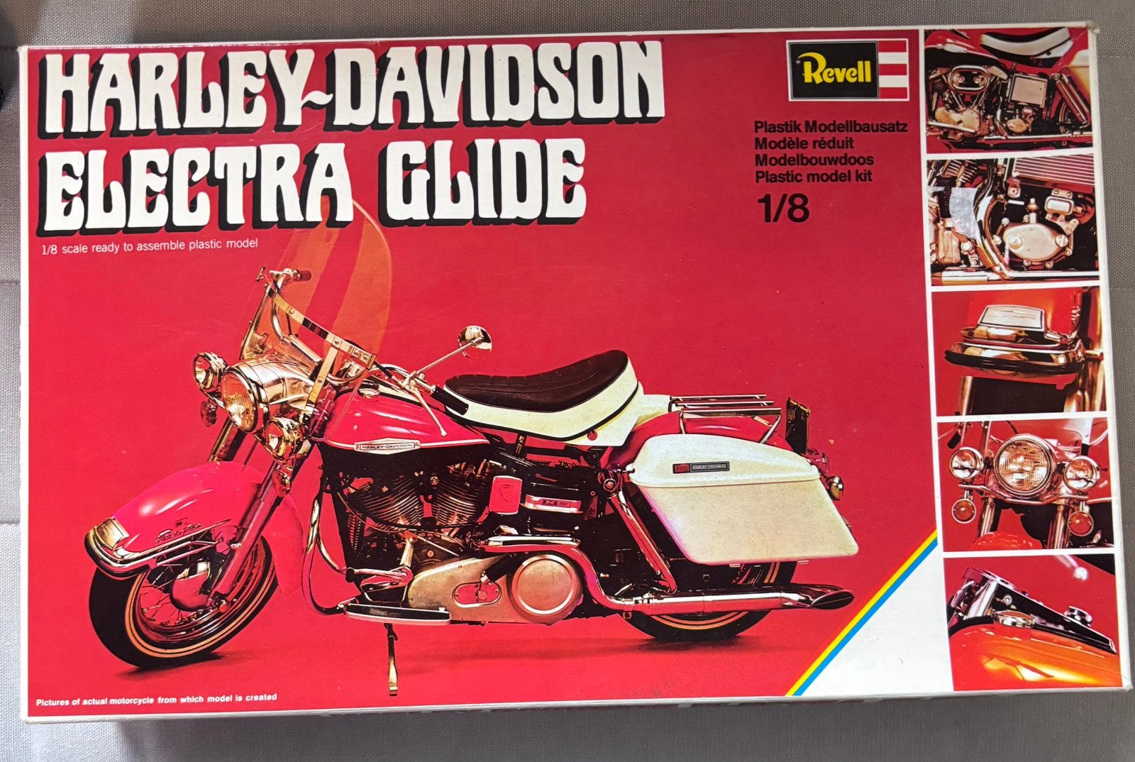 Revell Harley-Davidson Electra Glide 1:8 – vintage bouwdoos, Auto, Groter dan 1:32, Zo goed als nieuw, Ophalen