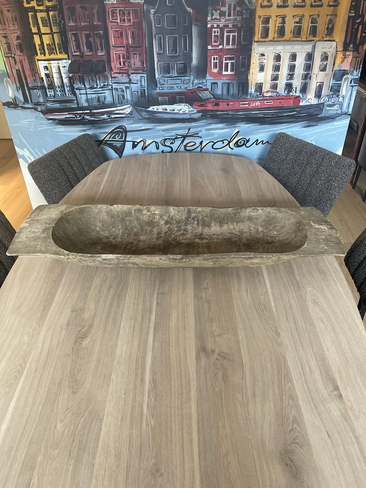 Antieke houten trog - 96 x 30 cm, Ophalen