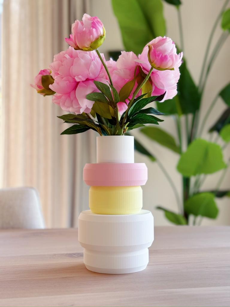 Roze vaas, Overige kleuren, Ophalen of Verzenden, Minder dan 50 cm, Glas