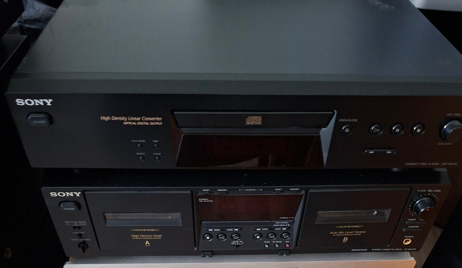 Sony Cd Speler En Dubbel Cassette Deck., Audio, Tv en Foto, Ophalen of Verzenden, Gebruikt, Sony