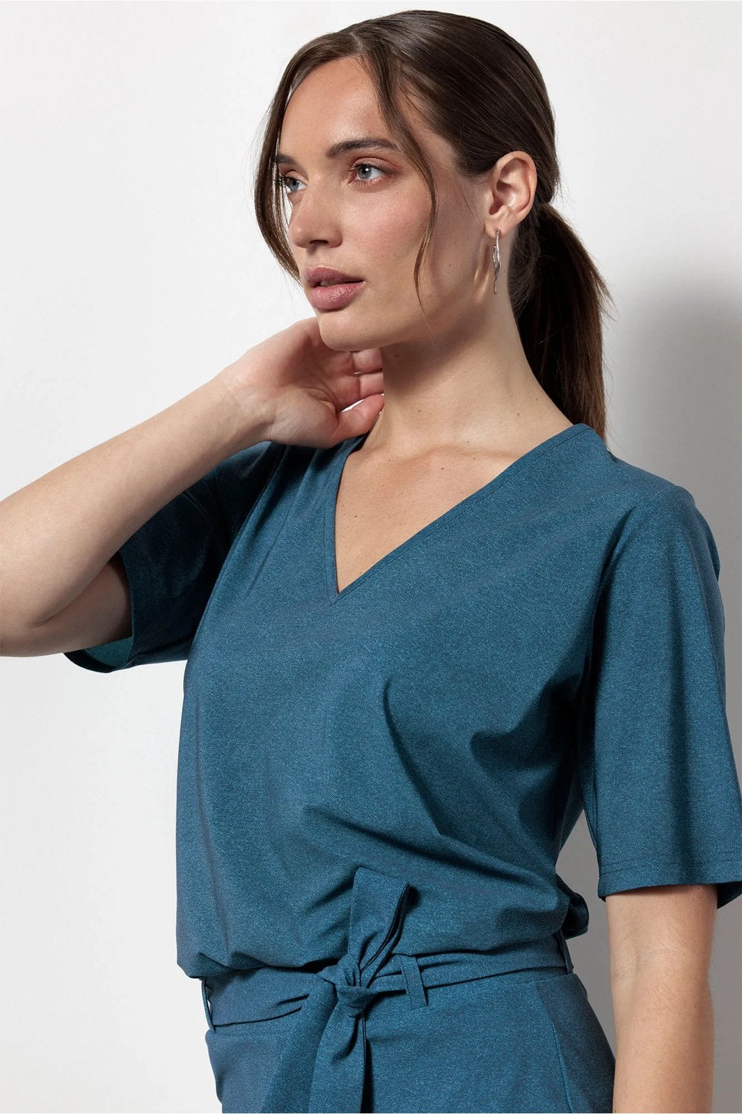 Studio anneloes vicky denim shirt XXL travelstof, Blauw, Maat 46/48 (XL) of groter, Ophalen of Verzenden, Zo goed als nieuw