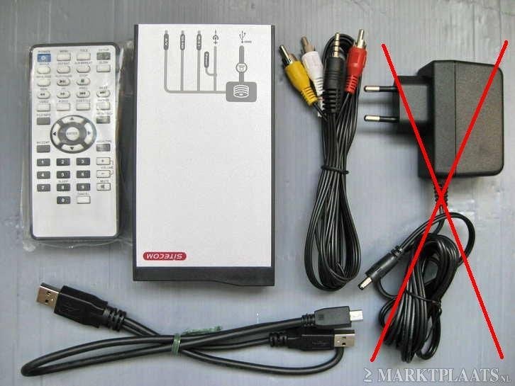Sitecom mediaplayer behuizing met afstandbediening, Ophalen of Verzenden, Gebruikt, USB 2