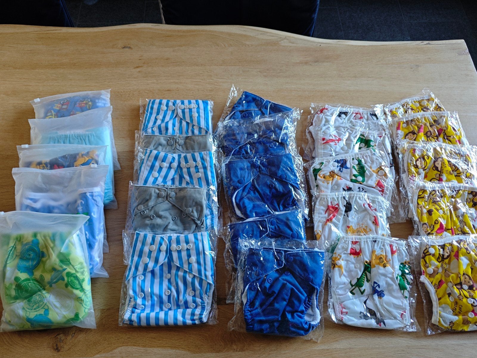 25 x jongens wasbare luiers en oefenbroekjes + gratis wetbag, Ophalen of Verzenden