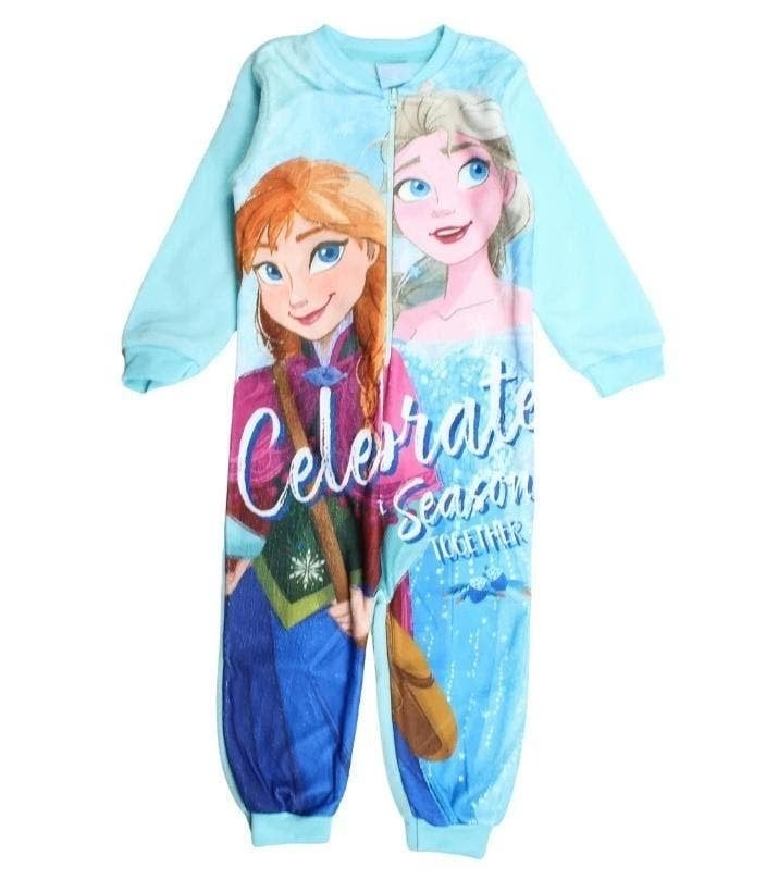 Disney Frozen fleece Onesie - Maat 92 - 98 - 116 - 128, Nacht- of Onderkleding, Disney Frozen, Meisje, Nieuw