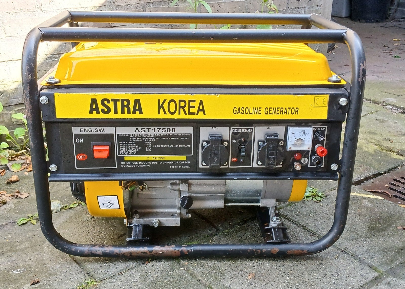 Astra AST17500 Aggregaat - 3kW piek, 2.5kW continu, Ophalen of Verzenden, Zo goed als nieuw, Minder dan 5 kVA, Benzine