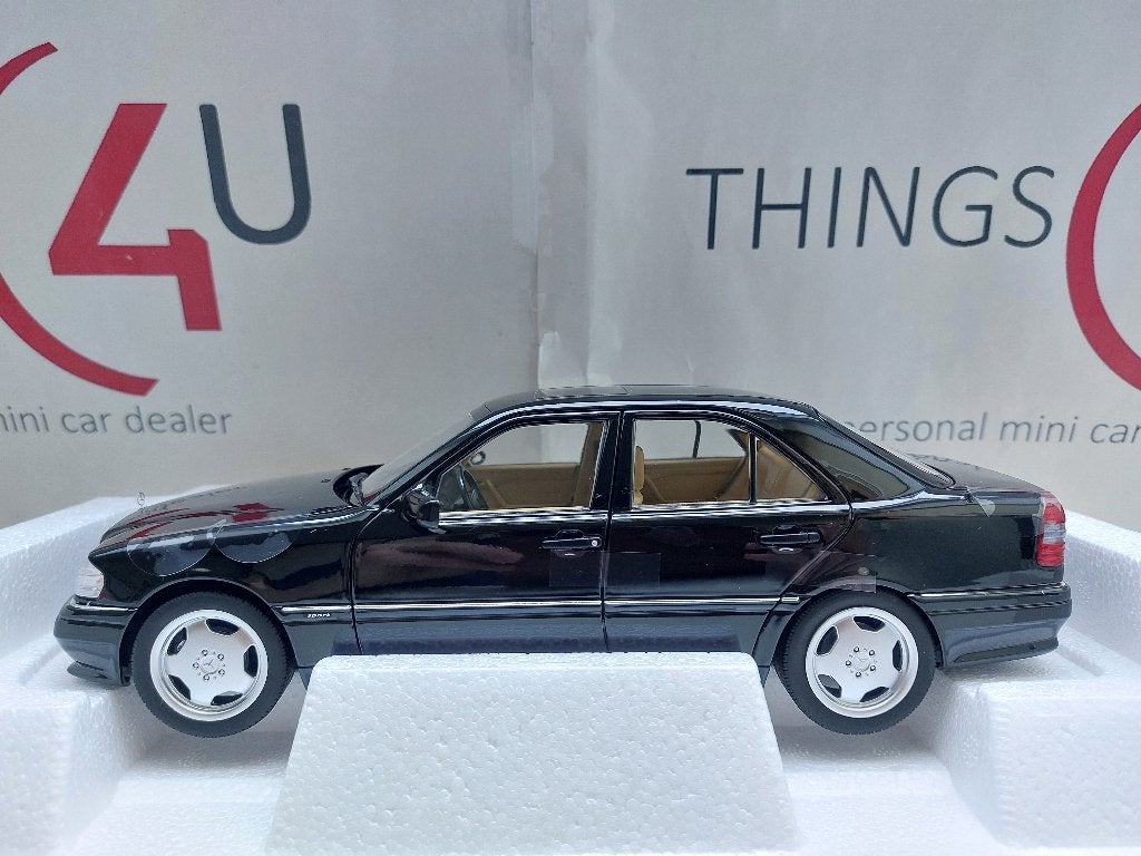 Norev 1:18 Mercedes-Benz C36 AMG W202 1993 zwart nieuw, Ophalen of Verzenden, Nieuw, Auto, Norev