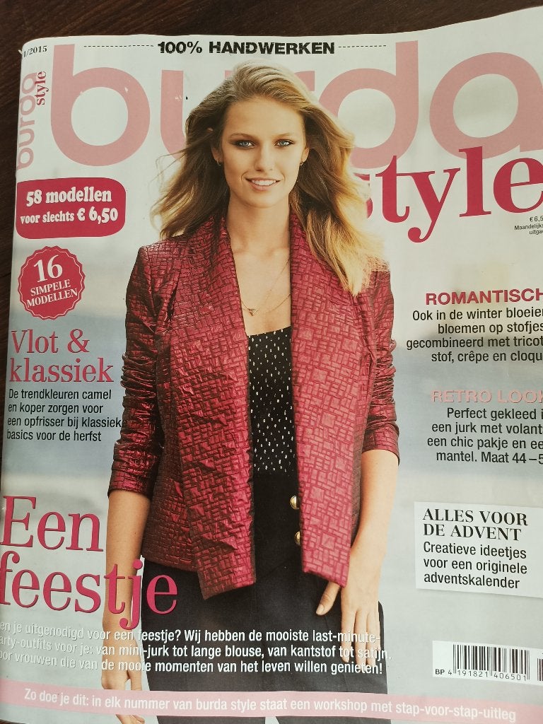 Burda Style november2015, Overige typen, Vrouw, Zo goed als nieuw, Burda