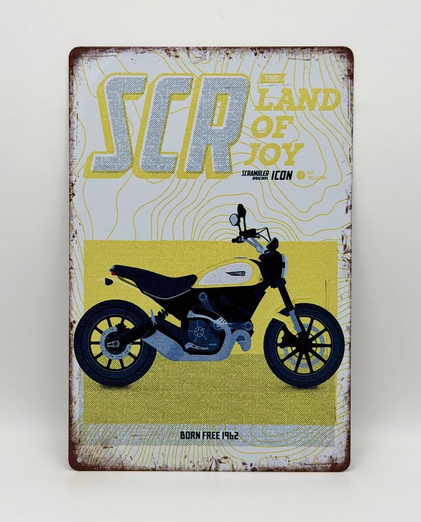 Ducati scrambler bord, Verzenden, Nieuw, Reclamebord
