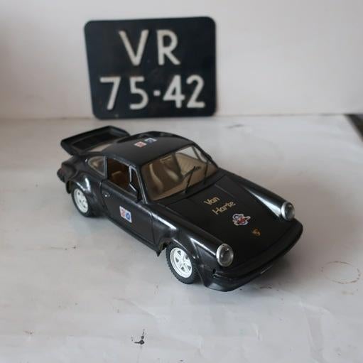Porsche 911 Turbo zwart 1:16 Polistil Tonka origineel, Ophalen of Verzenden, Gebruikt, Auto, Overige merken