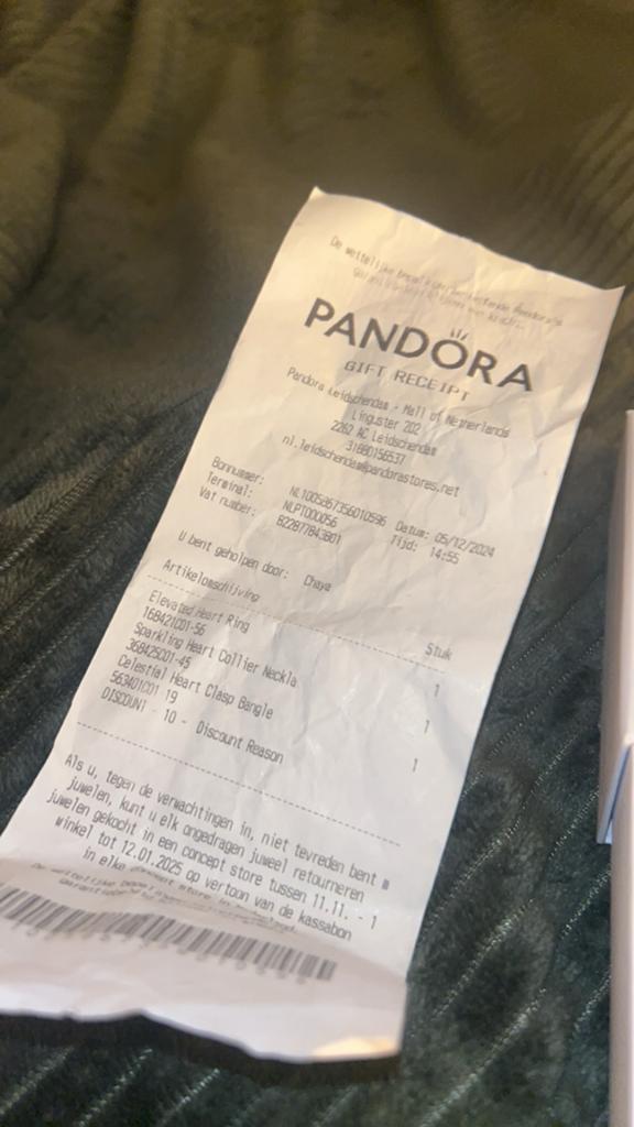 Pandora Ring en Ketting met Hart Hanger - Nieuw, Sieraden, Tassen en Uiterlijk, Kettingen, Nieuw, Ophalen of Verzenden, Goud, Overige materialen