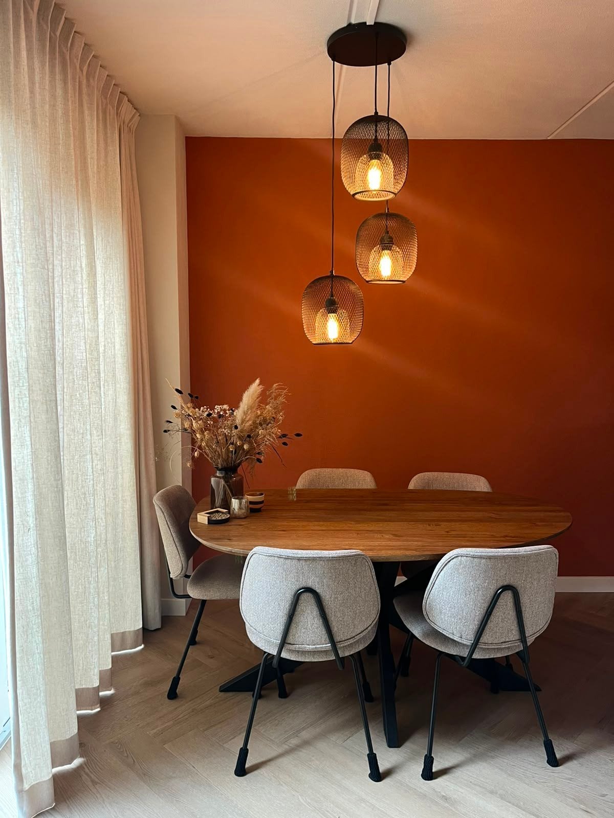 Moderne hanglamp met 3 metalen kappen - Zwart, Ophalen, Gebruikt, Modern, Industrieel, E27 (groot)