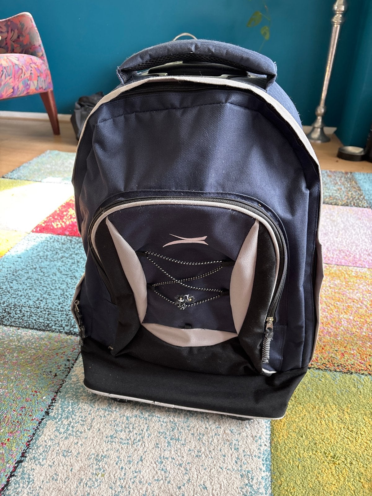 Slazenger rugzak met wieltjes en laptopvak, Ophalen, 40 tot 60 cm, 30 cm of meer, Gebruikt