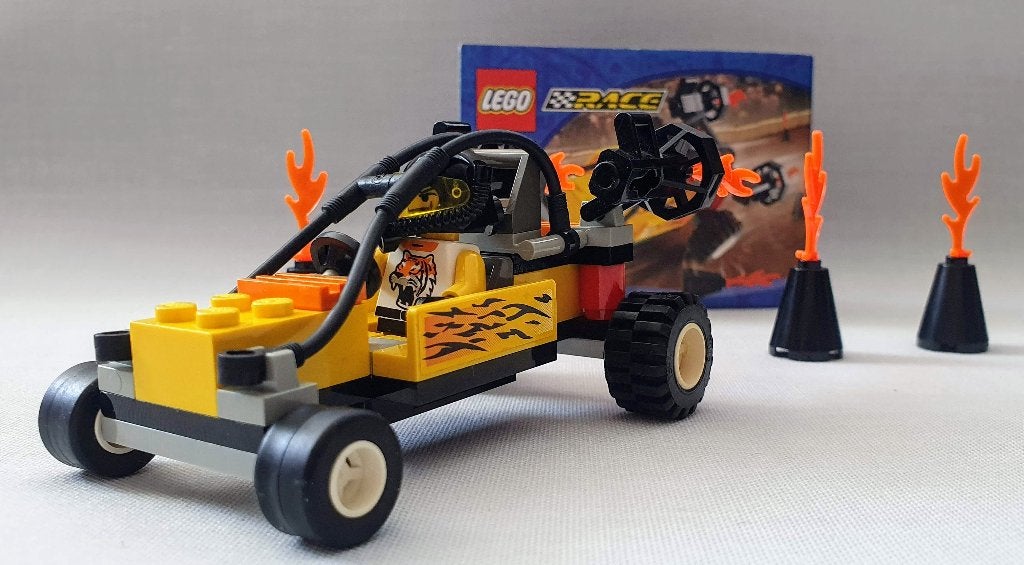 6519 Lego Town Race Turbo Tiger, Lego, Compleet, Ophalen of Verzenden, Zo goed als nieuw