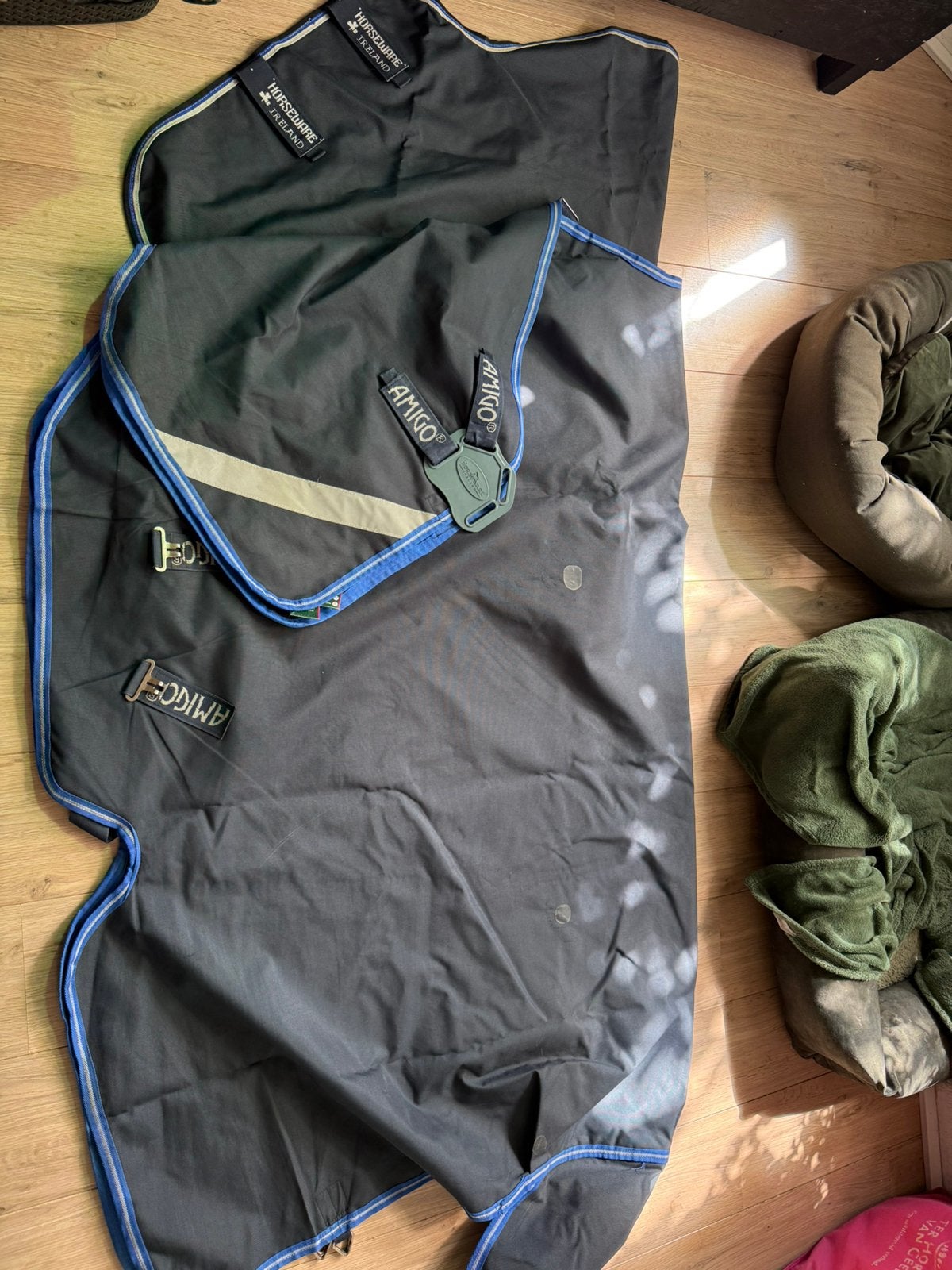 Horseware set incl liners en hals 6,6, Dieren en Toebehoren, Ophalen, Zo goed als nieuw, Linersysteem, Blauw