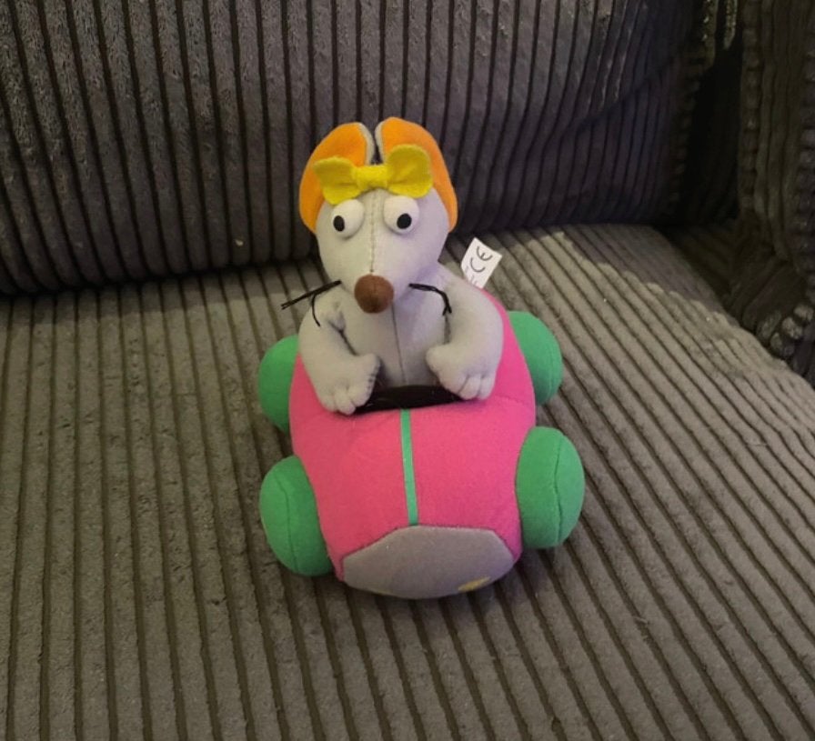 Ieniemienie Sesamstraat knuffel in terugtrek auto, Ophalen of Verzenden, Zo goed als nieuw, Overige typen