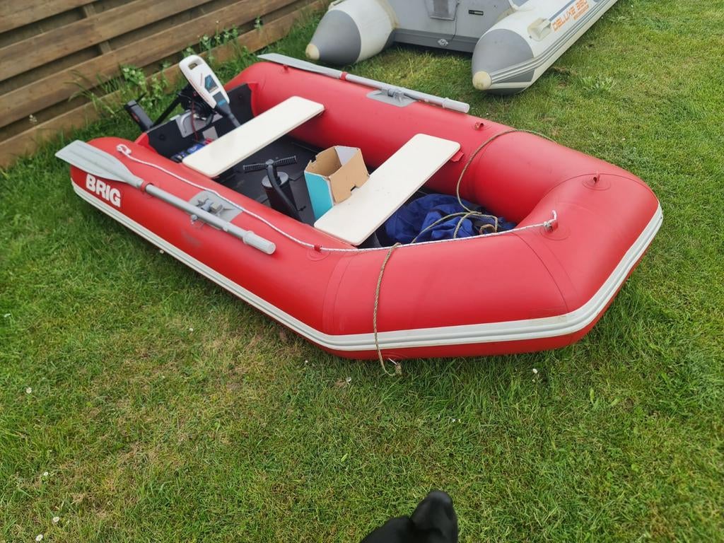 BRIG Opblaasboot met Minn Kota elektromotor rubberboot, Ophalen, Gebruikt