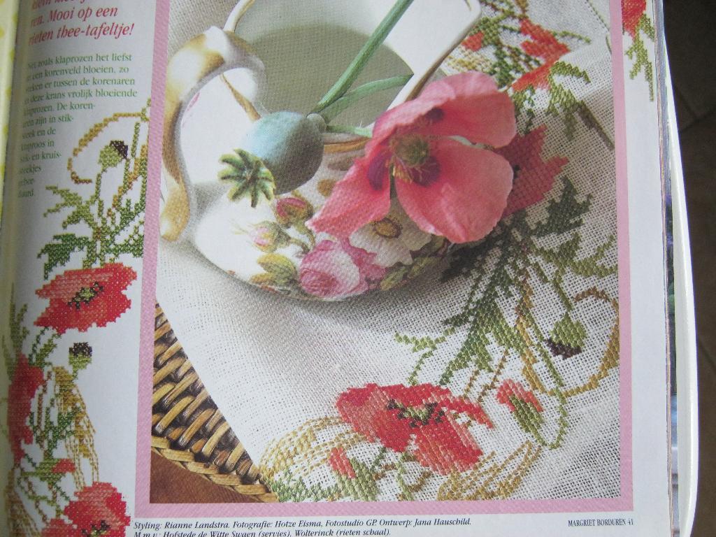 Borduurpatroon  Klaproos op kleed   nr 3289 do, Verzenden, Nieuw, Handborduren, Patroon