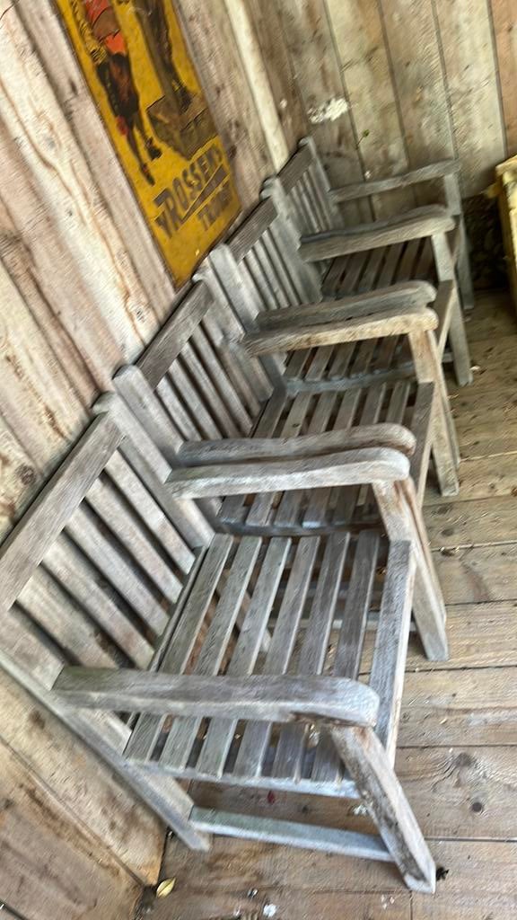 Tuinstoelen, Ophalen, Gebruikt, Teakhout