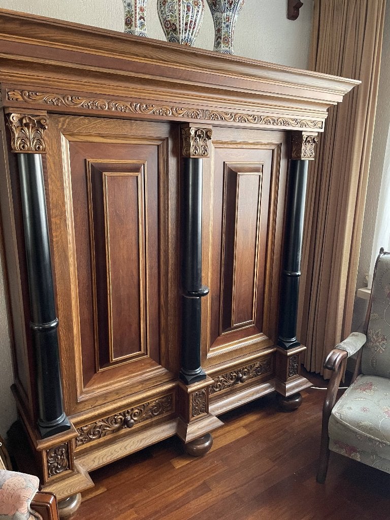 Prachtige antieke kolomkast, Antiek en Kunst, Ophalen