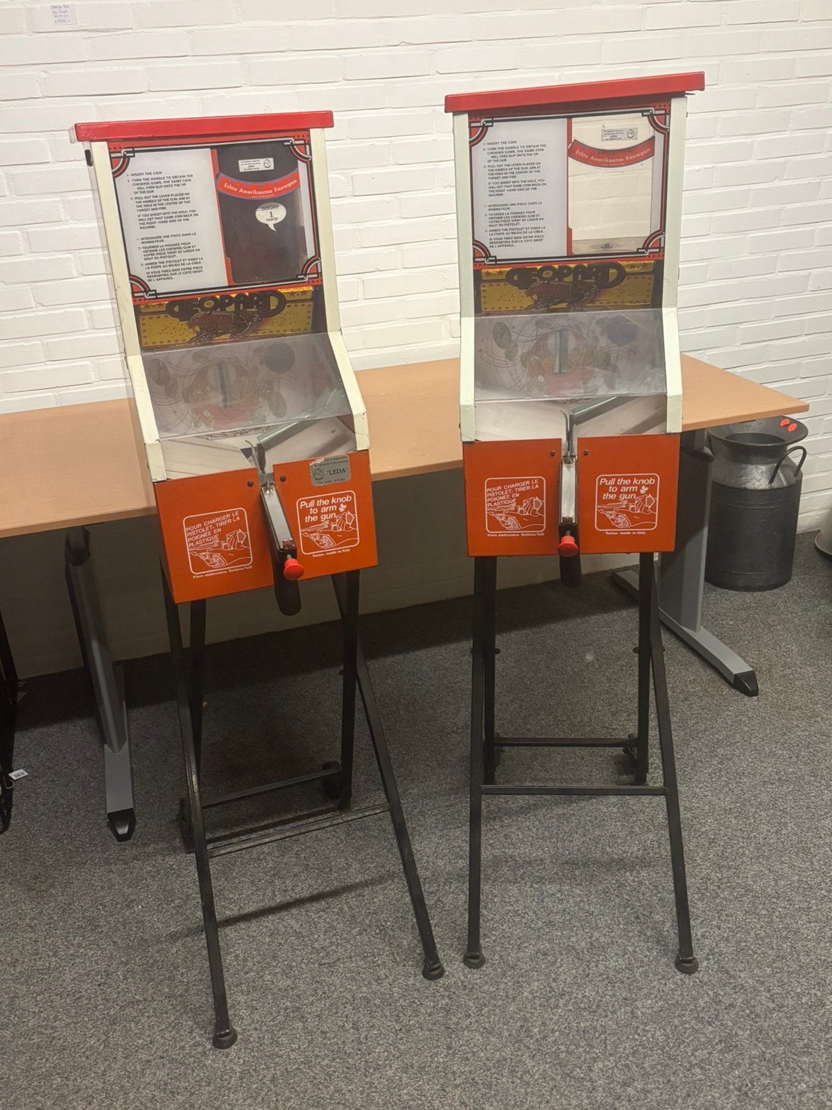 2 supergave schietspel kauwgombal automaten, Ophalen, Zo goed als nieuw