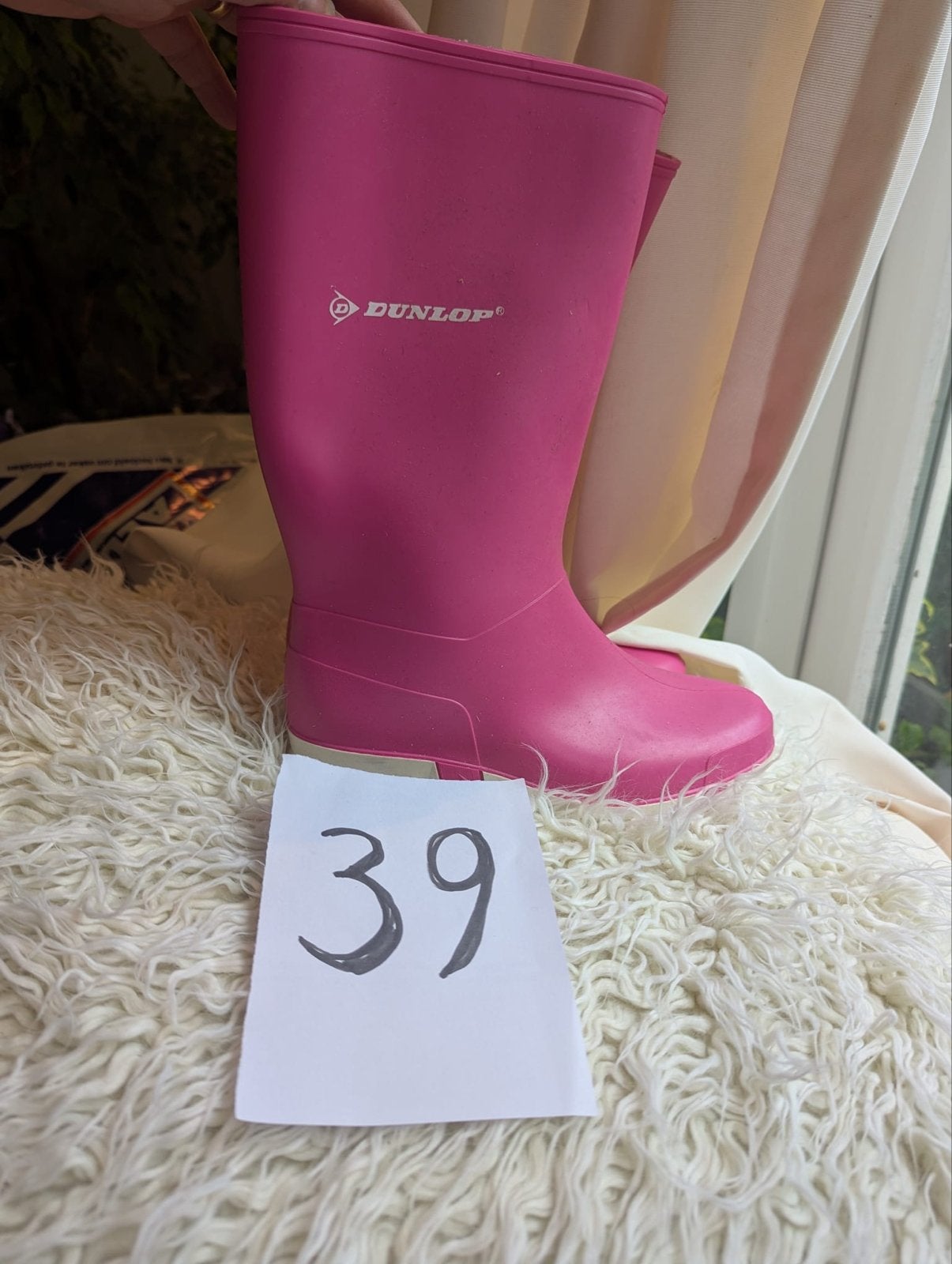 Dunlop regenlaarzen maat 39, Ophalen of Verzenden, Roze, Regenlaarzen, Zo goed als nieuw