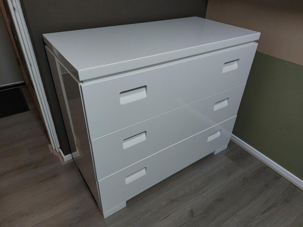 Mooie Hoogglans Commode met 3 Laden, Kinderen en Baby's, Kinderkamer | Commodes en Kasten, Zo goed als nieuw, 90 tot 105 cm, 100 cm of meer