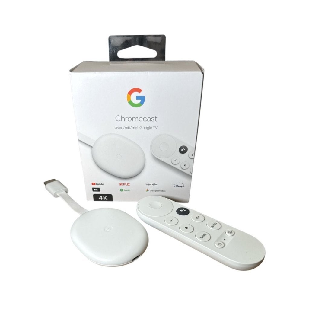 Google Chromecast Met Google TV 4K | Nette Staat, Audio, Tv en Foto, Google, Zo goed als nieuw, Press@google.com, 1600 Amphitheatre Parkway
Mountain View, CA 94043
USA