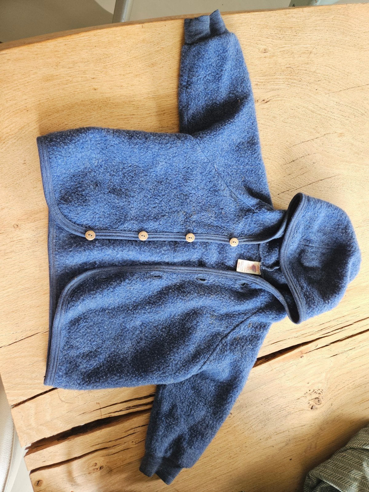 Engel Natur fleecewollen jasje - Blauw - Maat 86/92, Kinderen en Baby's, Jongetje of Meisje, Engel Natur, Ophalen of Verzenden