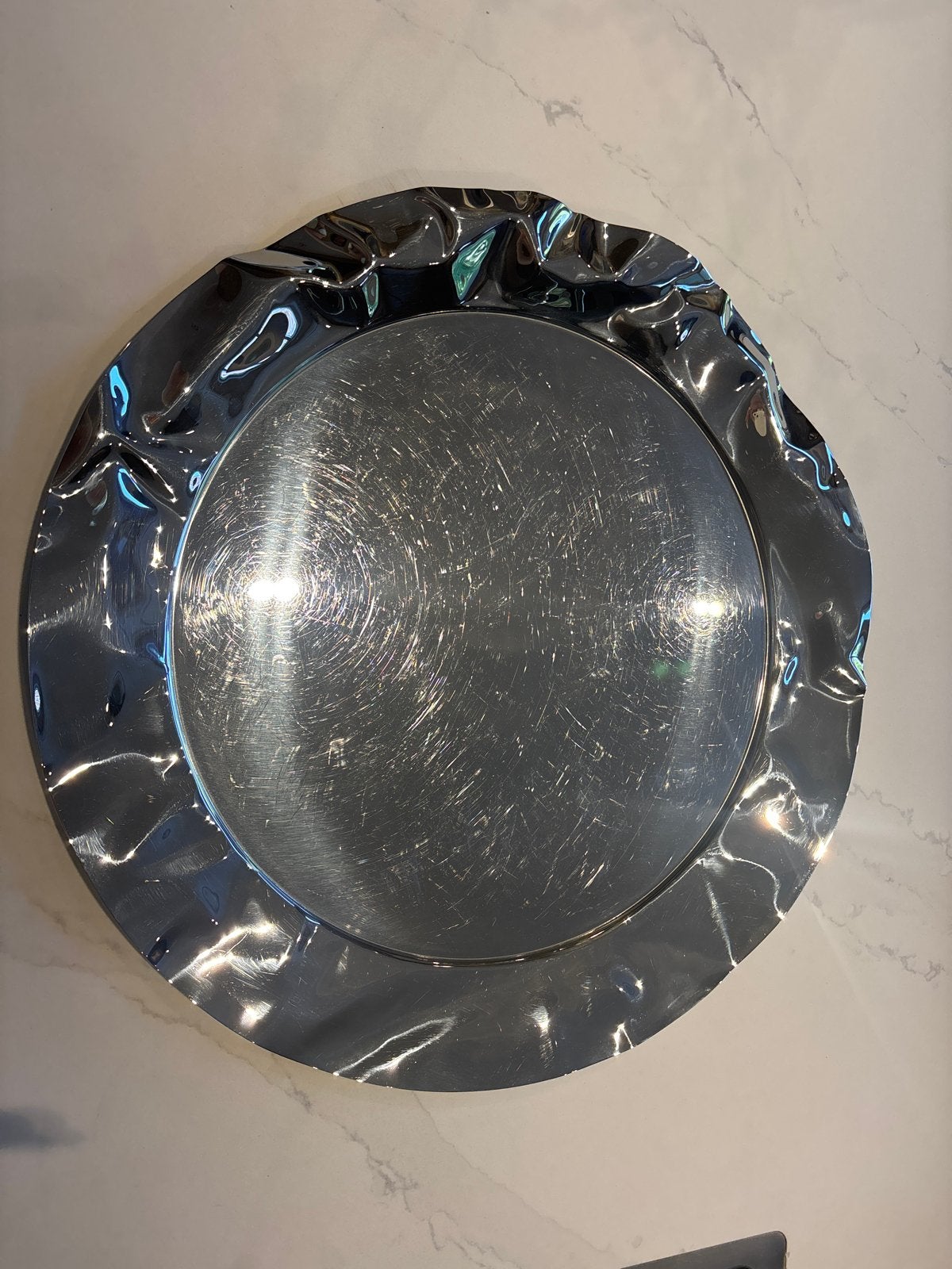 Alessi Foix Dienblad 44 cm, Huis en Inrichting, Woonaccessoires | Dienbladen, Ophalen, Gebruikt, Rond, Dienblad