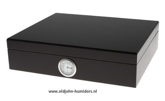 HUMIDOR BOOKWILL  ZWART 230 x 219 x 59 mm -25 sigaren   h34, Verzamelen, Rookartikelen, Aanstekers en Luciferdoosjes, Verzenden