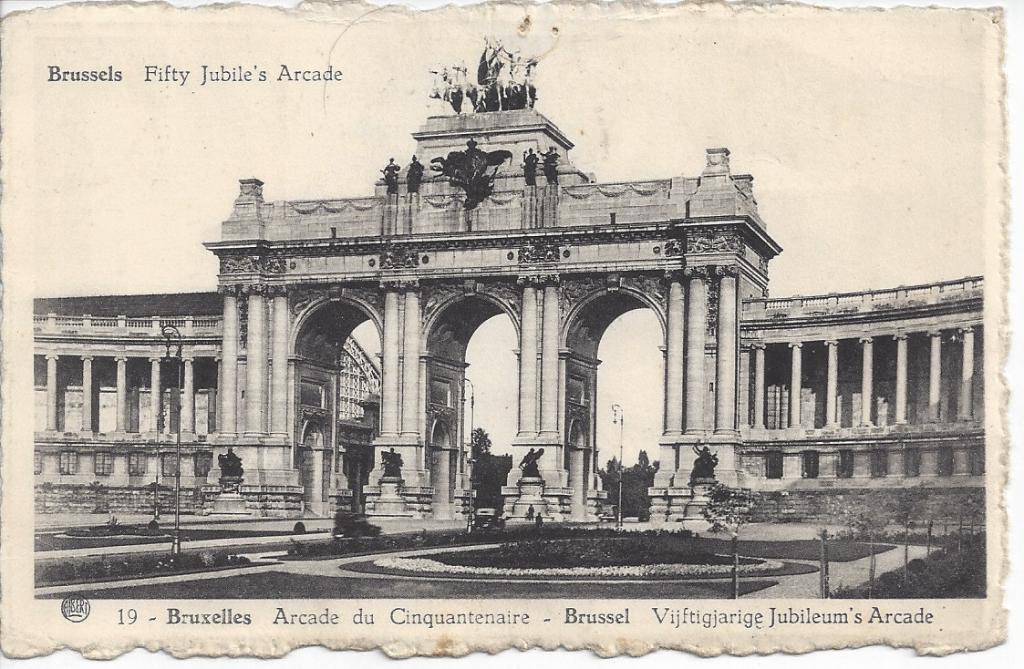 Kaart Brussel, Verzamelen, Ophalen of Verzenden, 1940 tot 1960, Gelopen, Brussel (Gewest)