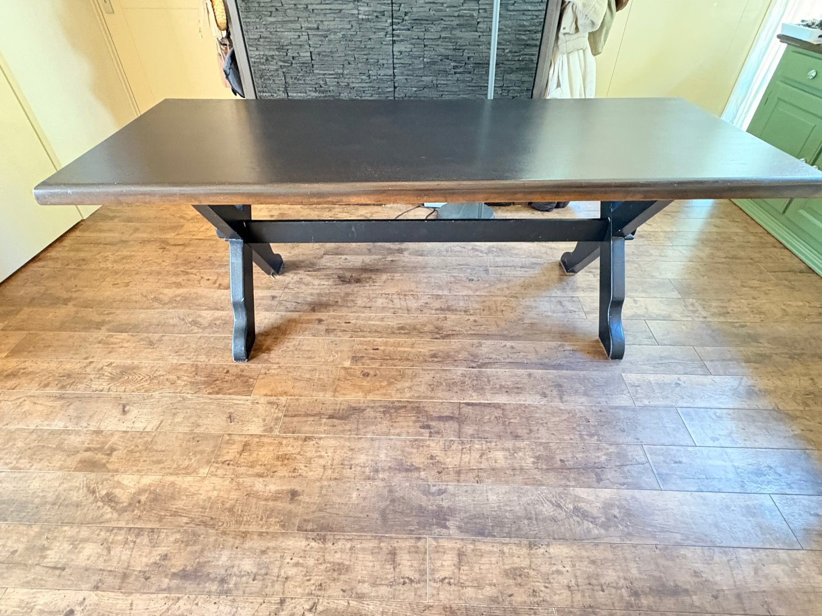 Prachtige kloostertafel eettafel, Ophalen, Gebruikt, Landelijk brocant boerderij, Eikenhout