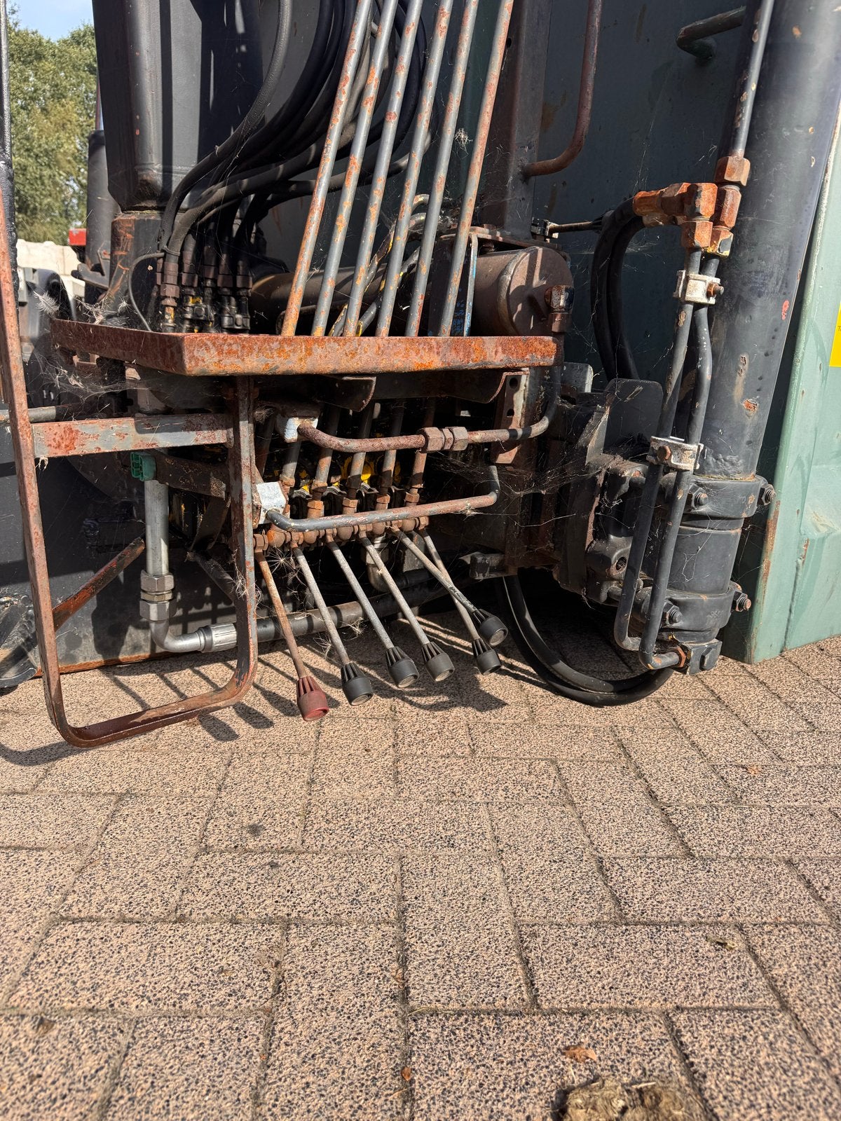Haakarm container kabelsysteem  autolaadkraan, Ophalen, Kraan