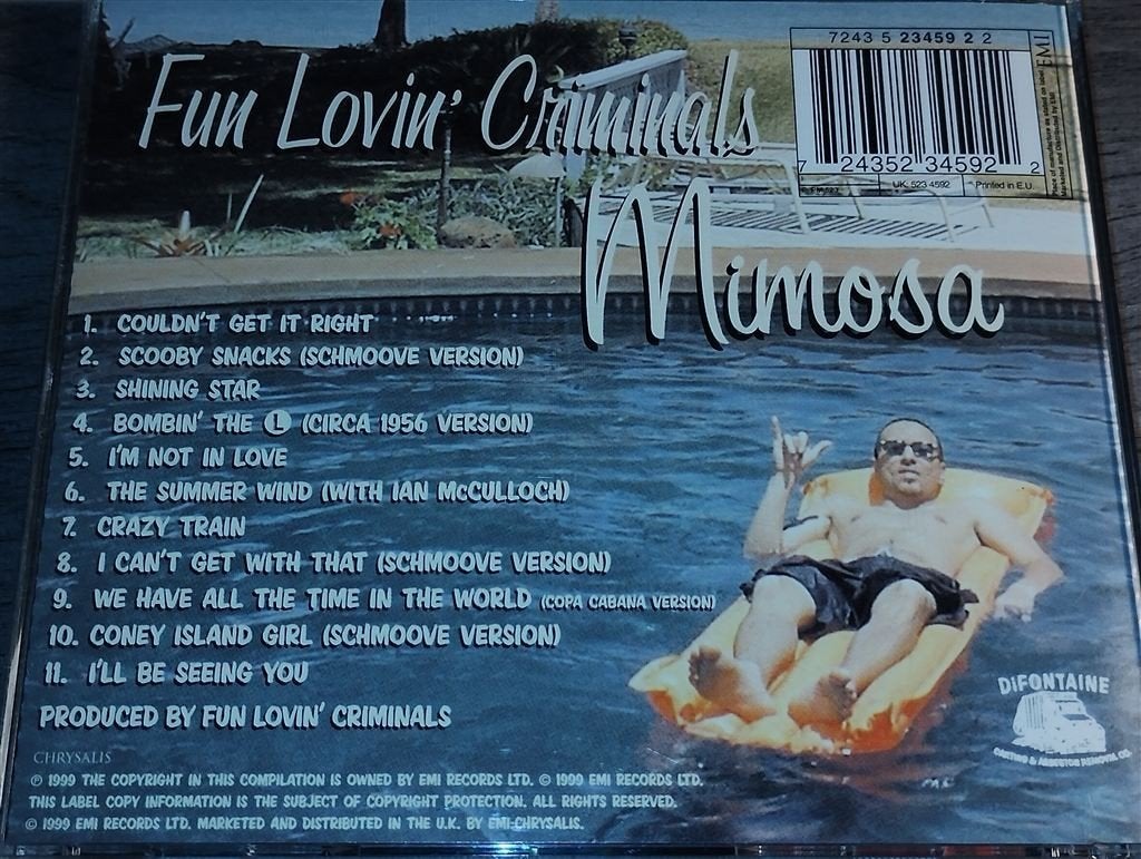 Fun Lovin Criminals - Mimosa, Ophalen of Verzenden, Zo goed als nieuw, Poprock