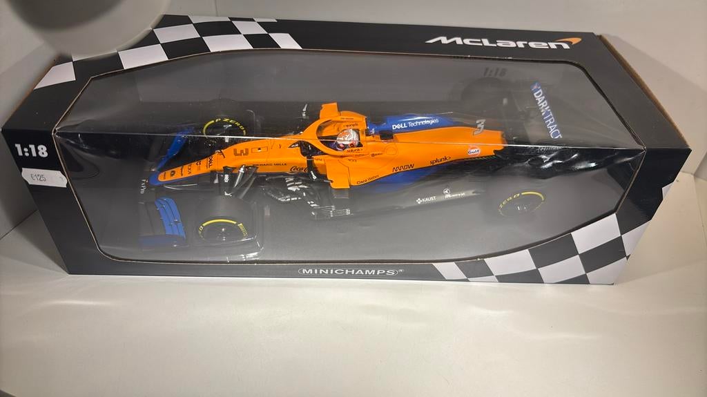 F1 McLaren mcl35m daniel ricciardo 2021 minichamps 1.18, Hobby en Vrije tijd, Modelauto's | 1:18, Ophalen of Verzenden, MiniChamps