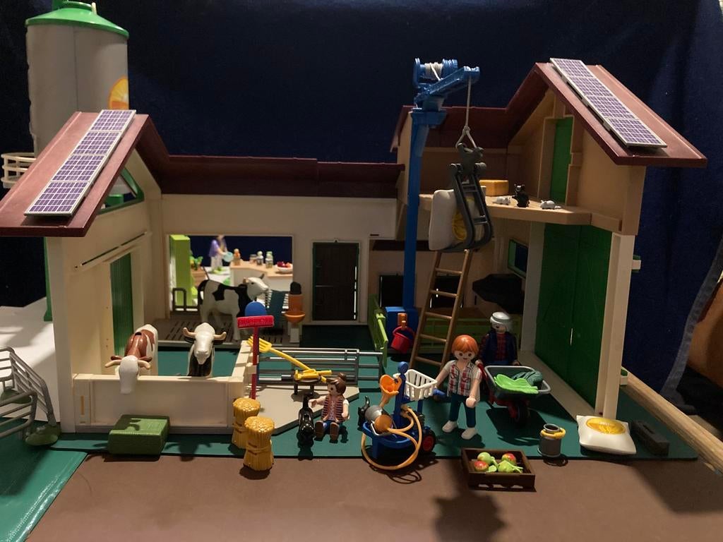 Playmobil boerderij + winkeltje, Ophalen, Gebruikt
