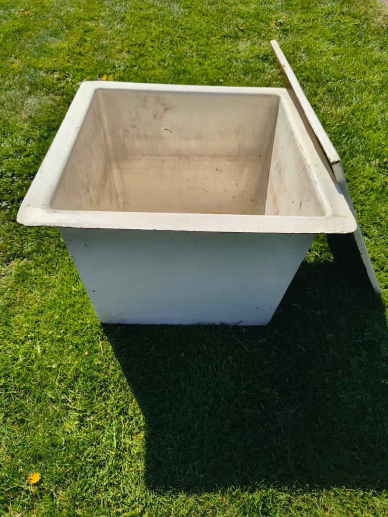 Waterdichte polyester bak, Ophalen, Rond, Kunststof