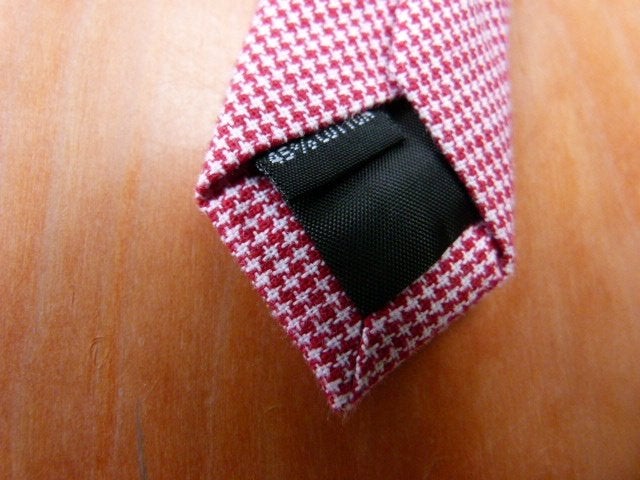 Stropdas rood wit merk GENTS linnen katoen, GENTS, Ophalen of Verzenden, Zo goed als nieuw, Met patroon