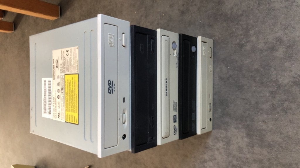 Partij 5x retro interne IDE CD/DVD drives, Intern, Gebruikt, Cd, MacOS