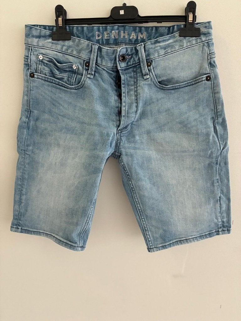Mooie blauwe Denham Razor short W30, W32 (confectie 46) of kleiner, Zo goed als nieuw, Denham, Verzenden