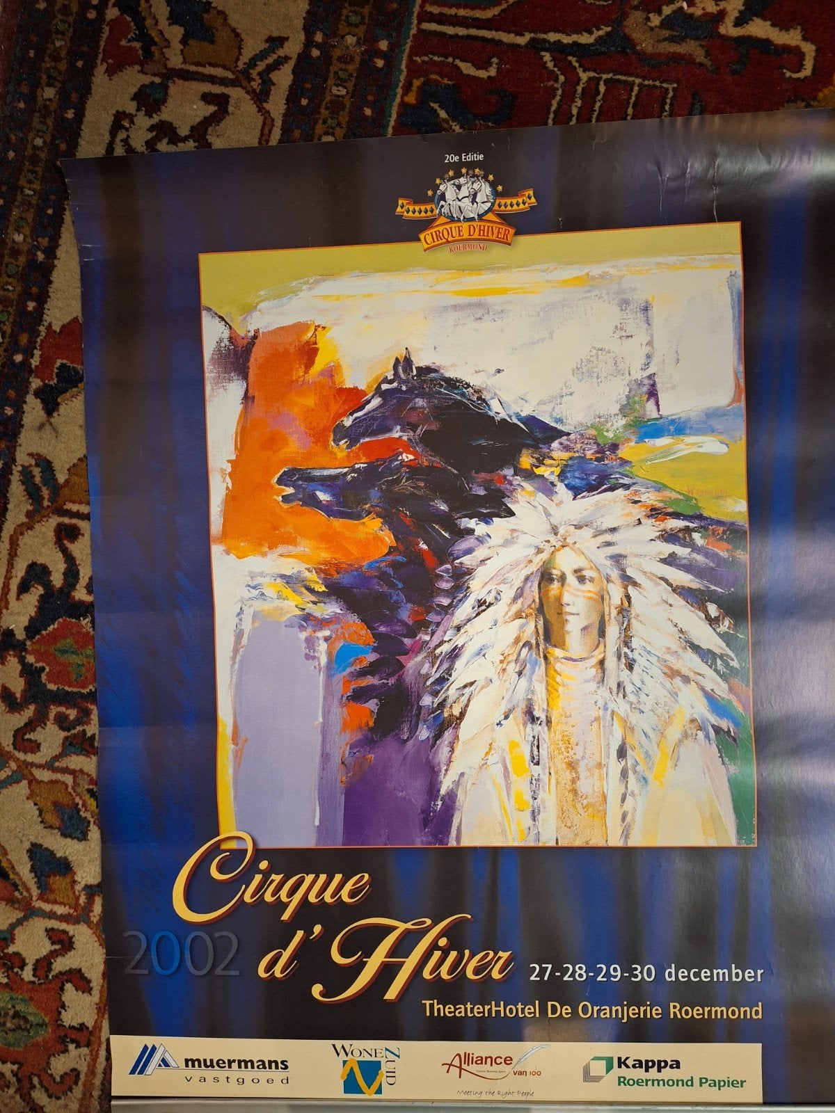 Vintage Circus d'Hiver 2002 Poster - Roermond, Ophalen of Verzenden, A1 t/m A3, Overige onderwerpen, Rechthoekig Staand